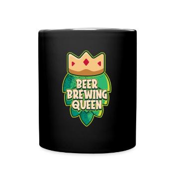 Bière artisanale Bière artisanale Reine de la bière - Mug uni - noir - Devant