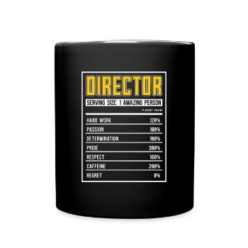 Réalisateur Réalisateur Nutrition Facts Film Film - Mug uni - noir - Devant