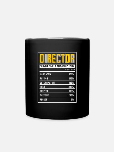 Film Director Director Nutrition Facts Film Movie - Full Colour Mug - black