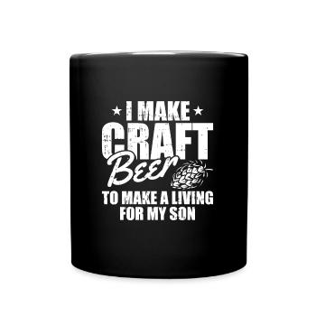 Bière artisanale Bière artisanale Fils - Mug uni - noir - Devant