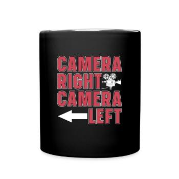 Caméra de tournage Caméra droite Réalisateur de film gauche - Mug uni - noir - Devant
