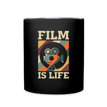 Filmmaking Film Is Life Retro Director Filmmaker - Tasse einfarbig - Schwarz - Vorne