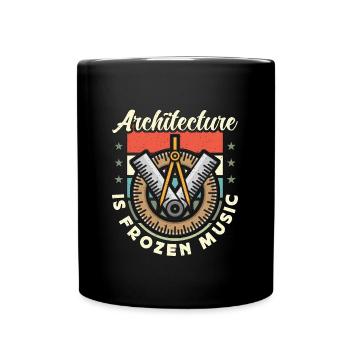 Architecture Is Frozen Music Construct Architects - Tasse einfarbig - Schwarz - Vorne