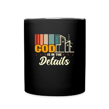 Architecture Dieu est dans les détails Bâtiment rétro - Mug uni - noir - Devant