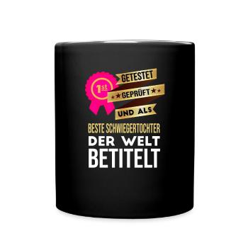 Beste Schwiegertochter der Welt - Tasse einfarbig - Schwarz - Vorne