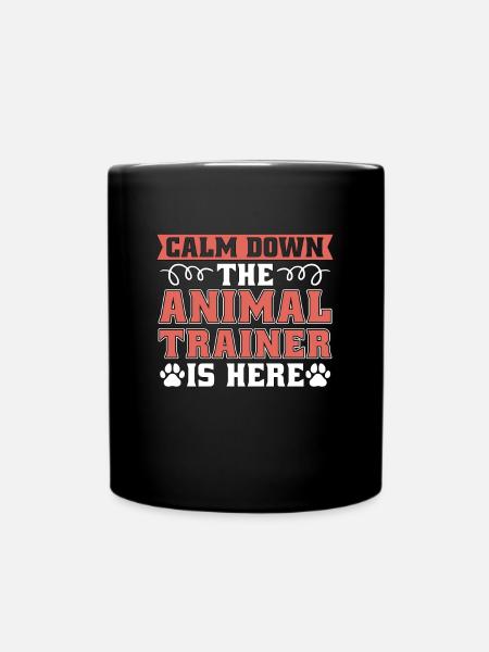 Animal Trainer Calm Down The Animal Zookeeper - Tasse einfarbig - Schwarz