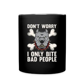 Animal Trainer Don't Worry I Only Bite Dog Trainer - Full Colour Mug - black - Front