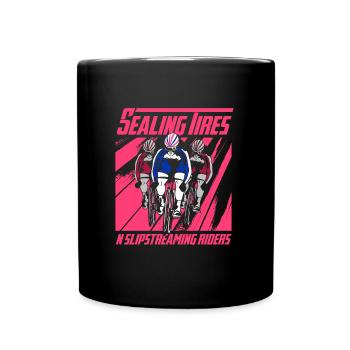 Rennrad Radsport Radsportler Lustig - Tasse einfarbig - Schwarz - Vorne
