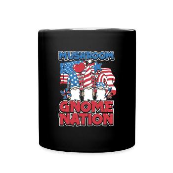 Champignons cueilleurs de champignons Drapeau américain Champignon nain - Mug uni - noir - Devant