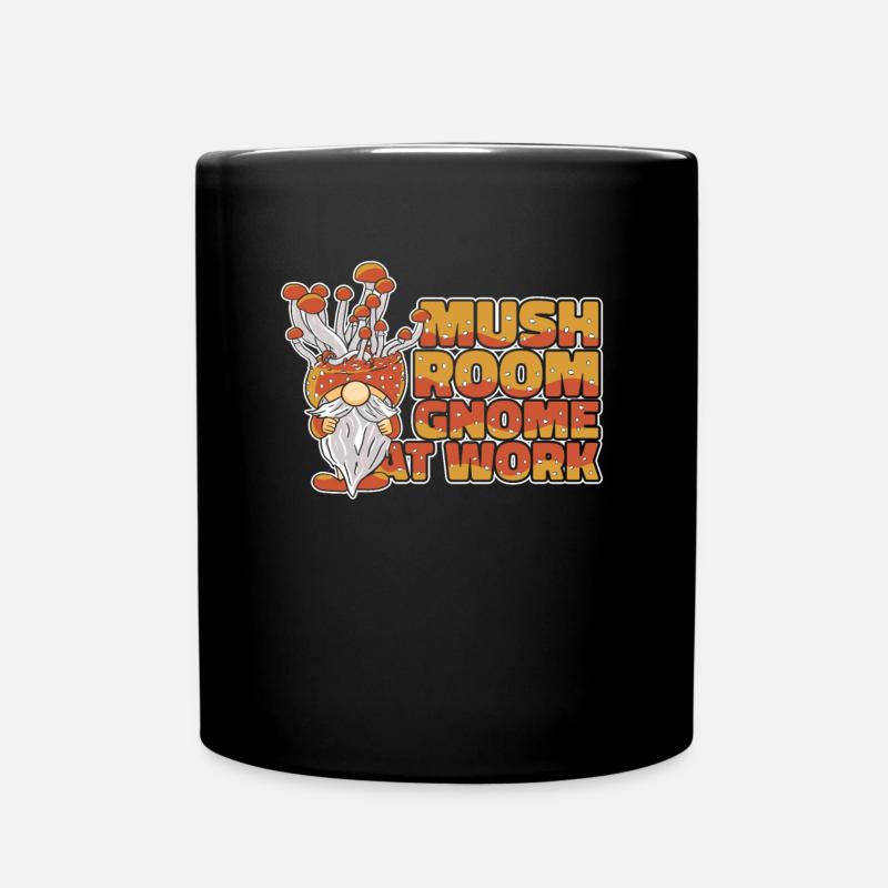 Pilzsammler Pilze Pilzzwerg - Tasse einfarbig - Schwarz