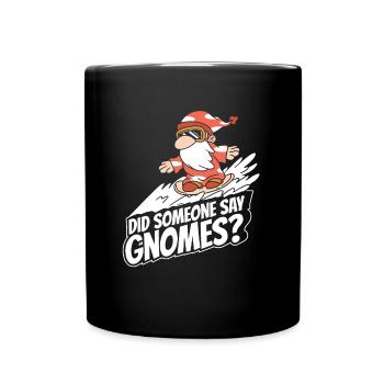 Mushroom pickers Mushrooms Funny mushroom dwarf - Full Colour Mug - black - Front