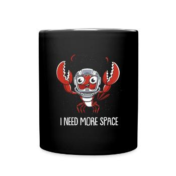 Hummer Lobster Astronaut J’ai besoin de plus d’espace - Mug uni - noir - Devant