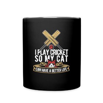Cricket Cat - Full Colour Mug - black - Front