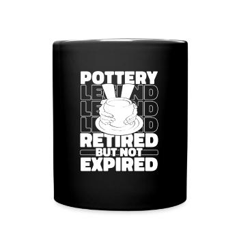 Poterie retirée - Mug uni - noir - Devant