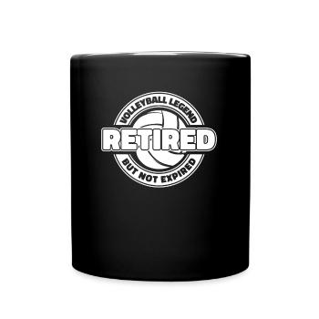 Volleyball Joueur de volleyball à la retraite - Mug uni - noir - Devant