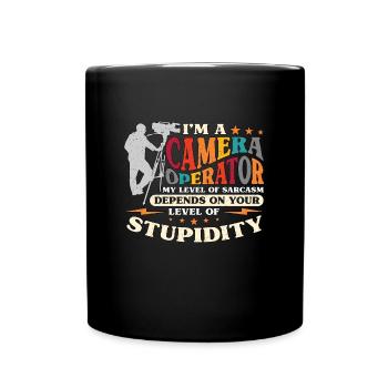 Je suis un cadreur mon niveau de producteur vidéo - Mug uni - noir - Devant