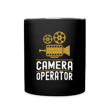 Camera Operator Movie Maker Video Shoots Cameraman - Full Colour Mug - black - Front