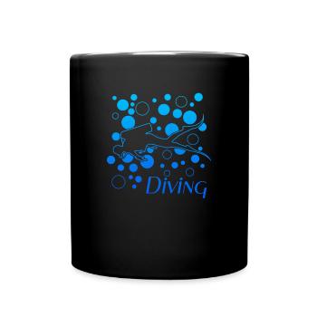 Diving - Tasse einfarbig - Schwarz - Vorne