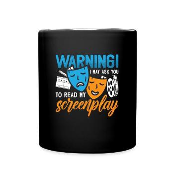 Avertissement de cinéma Je peux vous demander de filmer producteur - Mug uni - noir - Devant