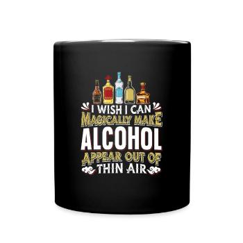 Drinking alcohol, boozing, magical - Full Colour Mug - black - Front