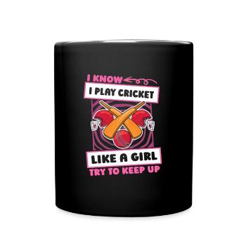 Cricket Girls - Full Colour Mug - black - Front