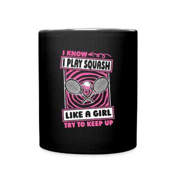 Squash Mädchen - Tasse einfarbig - Schwarz - Vorne