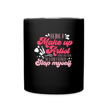Maquilleur Être un maquilleur Salon de beauté - Mug uni - noir - Devant