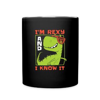 Dinosaure T Rex Dinosaure adulte - Mug uni - noir - Devant