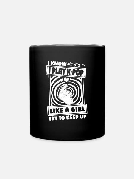K Pop Kpop Korean Pop Mädchen - Tasse einfarbig - Schwarz