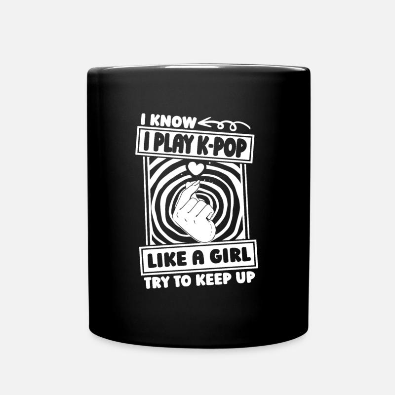 K Pop Kpop Korean Pop Mädchen - Tasse einfarbig - Schwarz