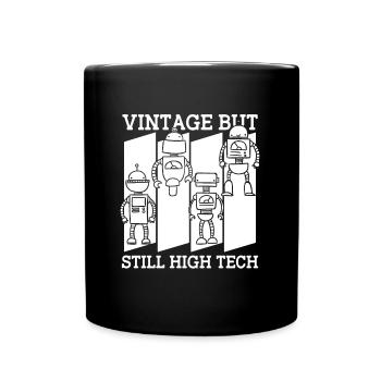 Robotik Ai Roboter Vintage - Tasse einfarbig - Schwarz - Vorne