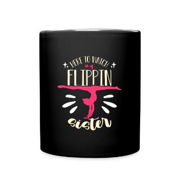 Contorsion ici pour regarder ma gymnastique acrobatique - Mug uni - noir - Devant