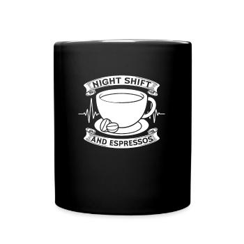 Nurse Night Shift - Full Colour Mug - black - Front