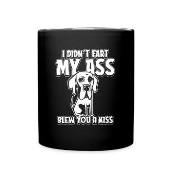 Deutsche Dogge - Tasse einfarbig - Schwarz - Vorne