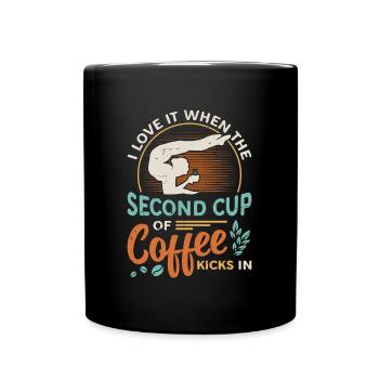 Contortion I Love It When The Second Cup Aerialist - Full Colour Mug - black - Front