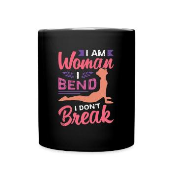 Contorsion Je suis femme Je plie Gymnastique Backflip - Mug uni - noir - Devant