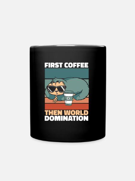 Café paresseux - Mug uni - noir