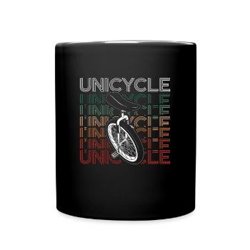 monocycle rétro aime le monocycle cycliste monocycliste - Mug uni - noir - Devant