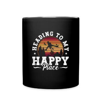 Unicycle Heading To My Happy Unicycling Unicyclist - Full Colour Mug - black - Front