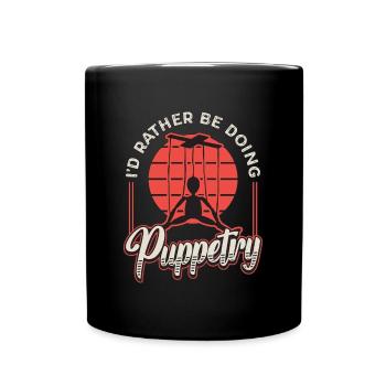 Marionnettes Je préfère faire marionnettes marionnettistes - Mug uni - noir - Devant