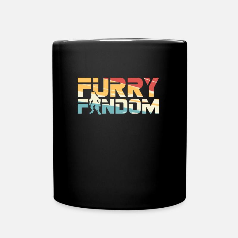 Furry Fandom Fursuits Cool - Full Colour Mug - black