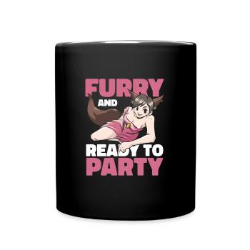 Furry Fandom Fursuits Party - Tasse einfarbig - Schwarz - Vorne