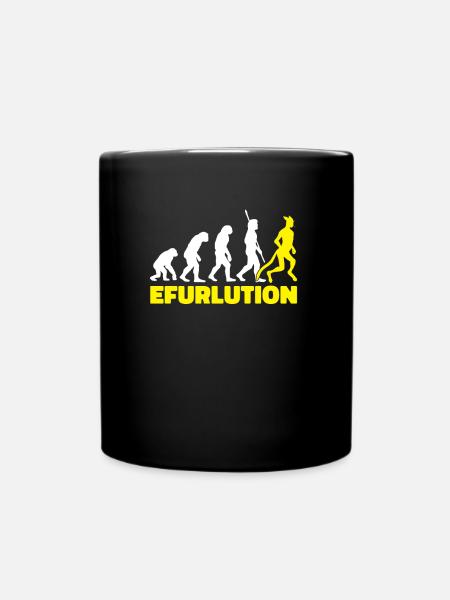 Furry Fandom Fursuits Evolution - Tasse einfarbig - Schwarz