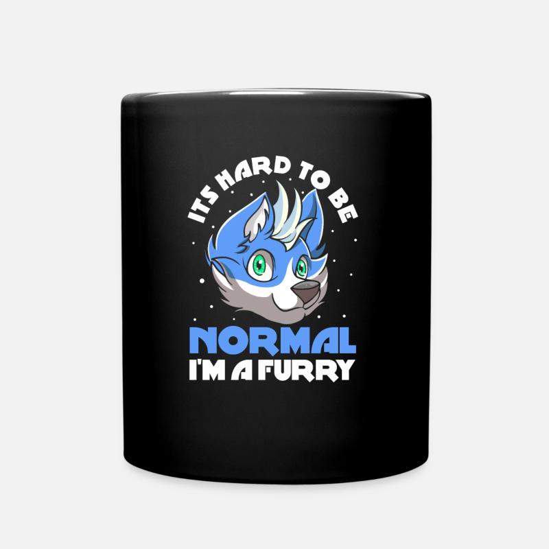 Furry Fandom Fursuits Lustig - Tasse einfarbig - Schwarz