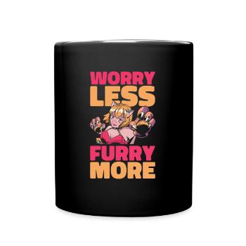 Furry Fandom Fursuits Cool - Full Colour Mug - black - Front