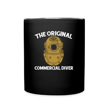 Plongeur plongeur drôle de plongée commerciale - Mug uni - noir - Devant