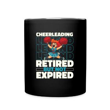 Cheerleader Retired Cheerleading - Full Colour Mug - black - Front