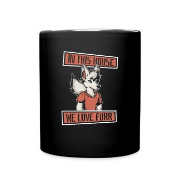 Furry Fandom Fursuits Funny - Full Colour Mug - black - Front