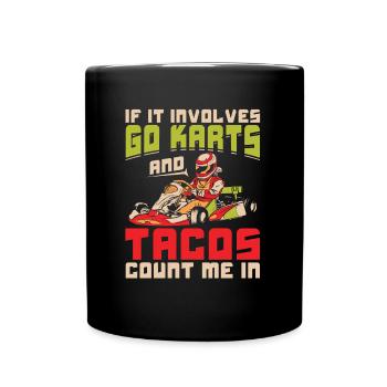 Go Karting Karting Karting Driver Taco - Mug uni - noir - Devant