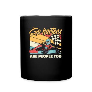 Go karting karting kart driver funny - Full Colour Mug - black - Front